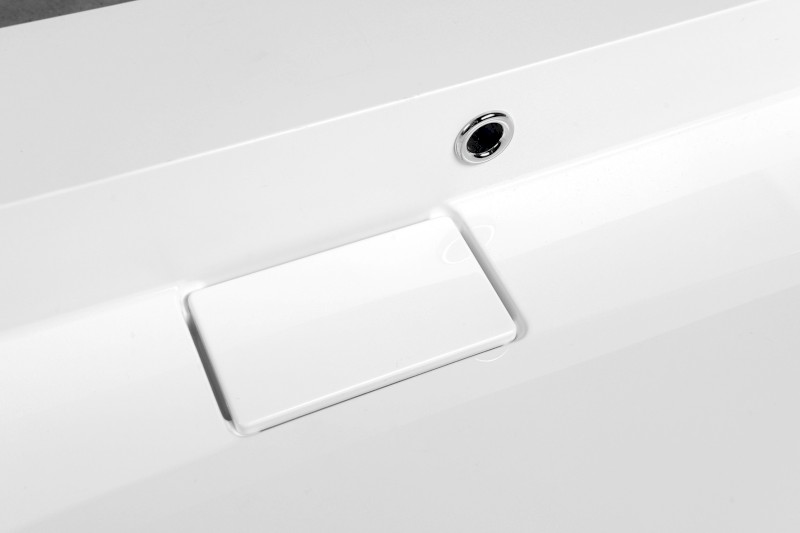 AMUR umyvadlo, litý mramor, 90x46cm, kryt výpusti, bez otvoru, bílá 55032-0